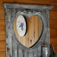 Hodiny nástěnné dekor levandule