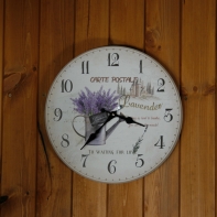 Hodiny nástěnné dekor levandule