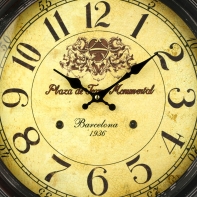 Hodiny nástěnné kovové Barcelona 47cm