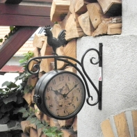 Hodiny nástěnné kovové oboustranné 1330