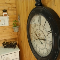 Hodiny nástěnné kovové XXL černé 60cm