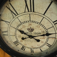 Hodiny nástěnné kovové XXL černé 60cm