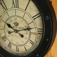 Hodiny nástěnné kovové XXL černé 60cm