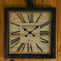 Hodiny nástěnné kovové XXL hranaté