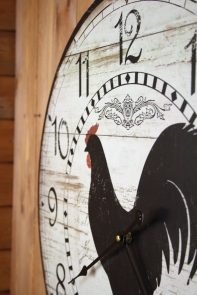 Hodiny nástěnné kyvadlové s kohoutem 58cm