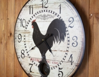 Hodiny nástěnné kyvadlové s kohoutem 58cm