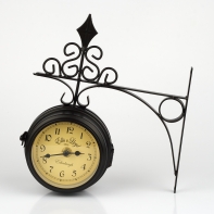 Hodiny nástěnné oboustranné 23x28x9cm