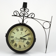 Hodiny nástěnné oboustranné 38x32x10cm