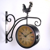 Hodiny nástěnné oboustranné kovové 1329