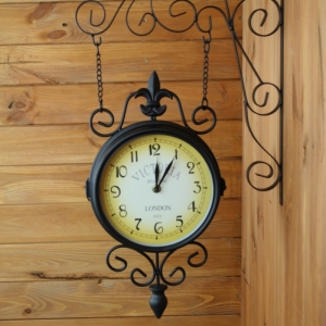 Hodiny nástěnné oboustranné Victoria Station pr. 20cm