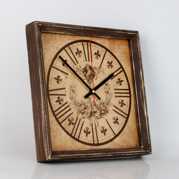 Hodiny nástěnné s andělíčky 28x28cm