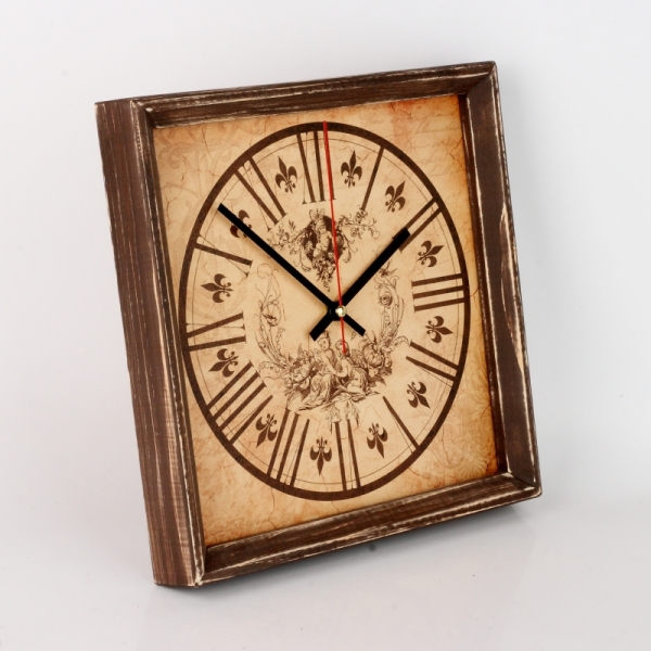 Hodiny nástěnné s andělíčky 28x28cm