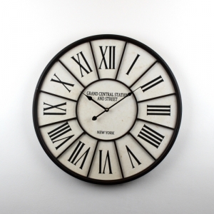 Hodiny nástěnné s kovovou obručí 58cm