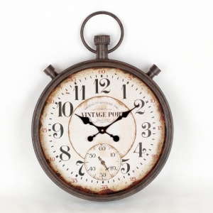 Hodiny nástěnné VINTAGE PORT kov 44x60cm