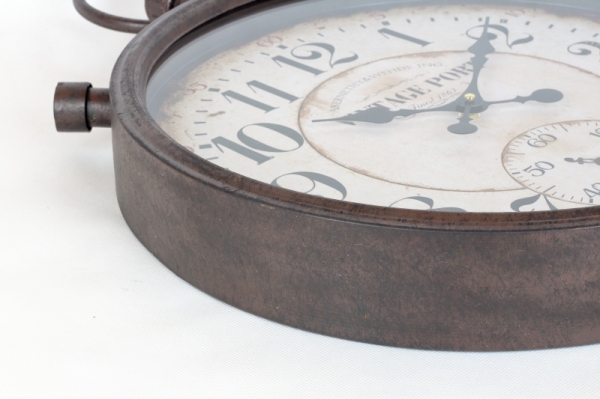 Hodiny nástěnné VINTAGE PORT kov 44x60cm