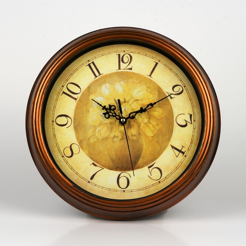 Hodiny nástěnné vroubkovaný kruh 30cm