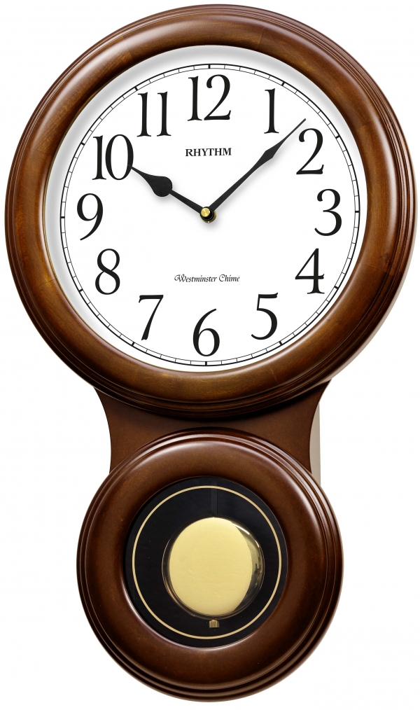 Hodiny pendlovky kulaté 32x10x52cm