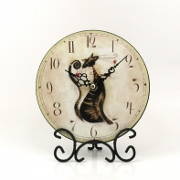 Hodiny s kočičkou - stojánek