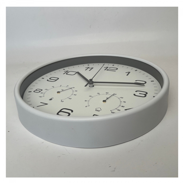 Hodiny s teploměrem a vlhkoměrem 25 cm