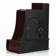 Hodiny stolní dřevěné 18x10,5x21cm