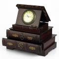 Hodiny stolní dřevěné knihy 28cm