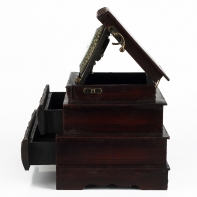 Hodiny stolní dřevěné knihy 28cm