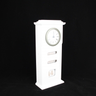 Hodiny stolní dřevěné s kalendářem 38x16x8cm