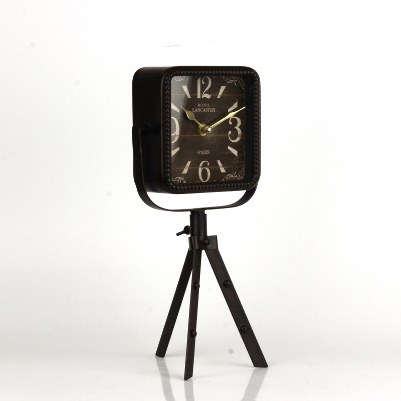 Hodiny stolní Hotel Lancaster 17x10x34cm- poškozeno chybějící nohy