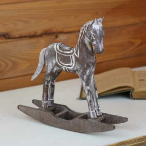 Houpací koník hnědý 22x21x5cm