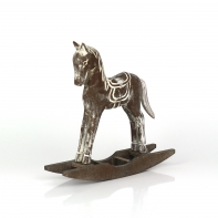 Houpací koník hnědý 22x21x5cm