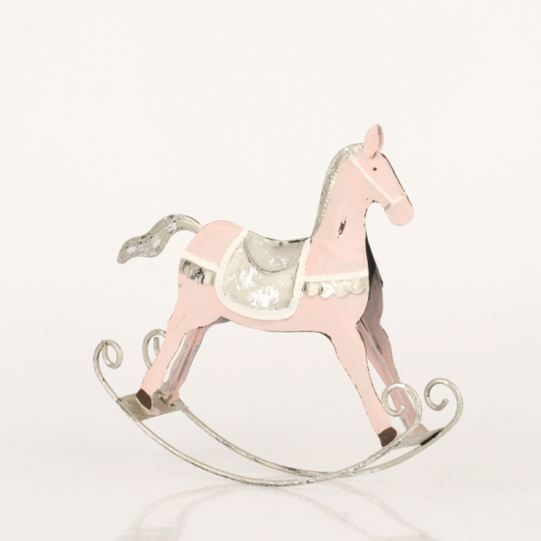 Houpací koník růžový 14x1x12cm