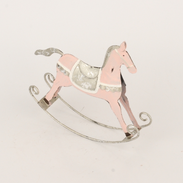 Houpací koník růžový 14x1x12cm