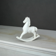 Houpací kůň bílý 9,5x9,5cm