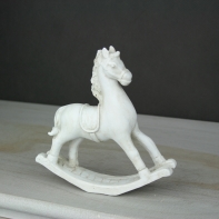 Houpací kůň bílý 9,5x9,5cm