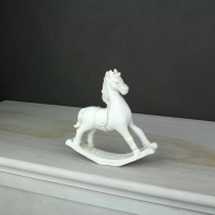Houpací kůň bílý 9,5x9,5cm