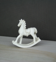Houpací kůň bílý 9,5x9,5cm