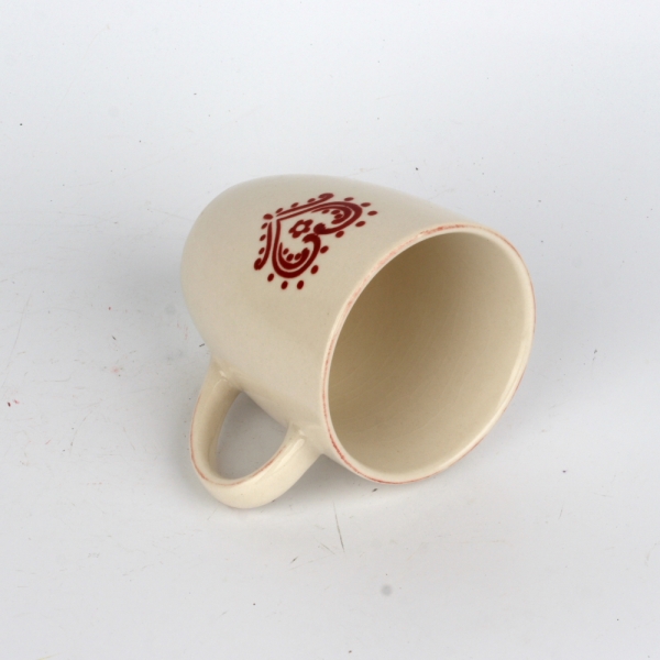 Hrneček s motivem červeného srdce 10x13cm