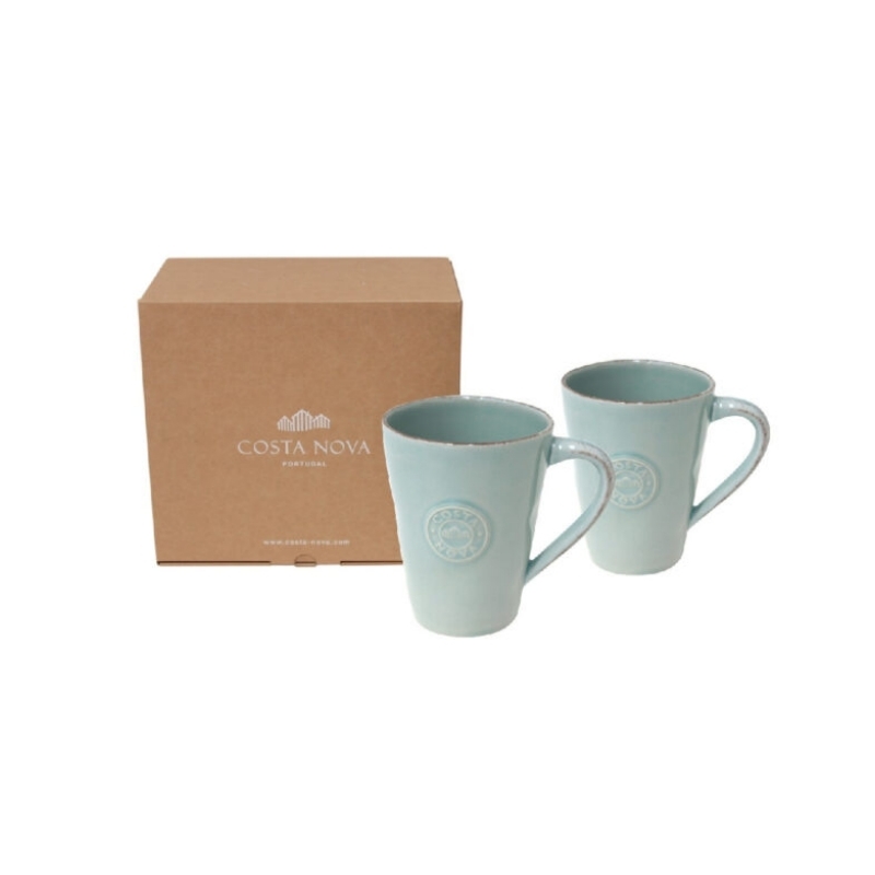 Hrnek na čaj NOVA (balení 2ks) 0,3l tyrkysová
