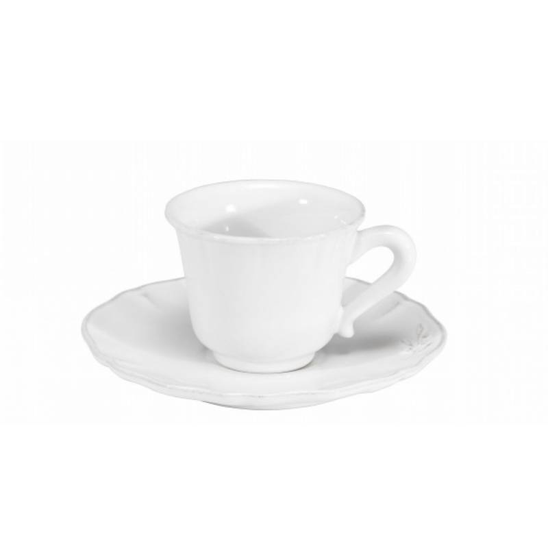 Hrnek na čaj s talířkem bílý ALENTEJO 0,22l