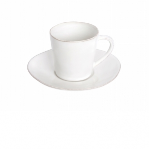 Hrnek na čaj s talířkem bílý Costa Nova NOVA 0,19l