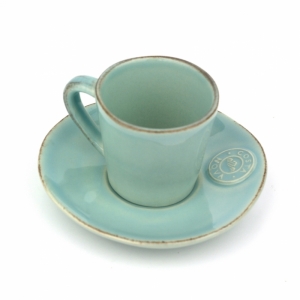 Hrnek na kávu 200ml s talířkem tyrkys Costa Nova NOVA