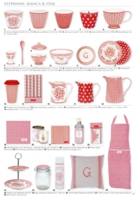 Hrnek na latte Stephanie red 9cm