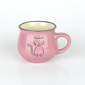 Hrnek s kočkou fialový 270ml