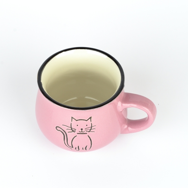 Hrnek s kočkou fialový 270ml