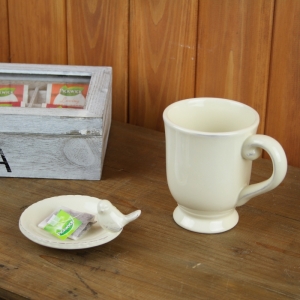 Hrnek s odkládací miskou na čajový sáček 0,3l