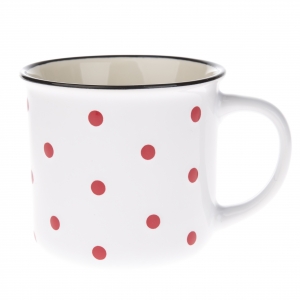 Hrnek s puntíky bílý 350ml
