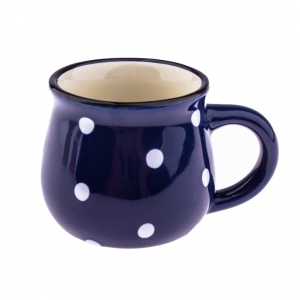 Hrnek s puntíky modrý