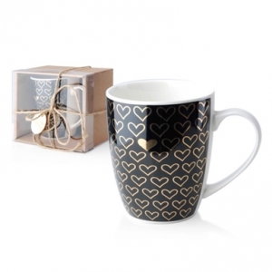 Hrnek se srdíčky v dárkovém balení 360ml
