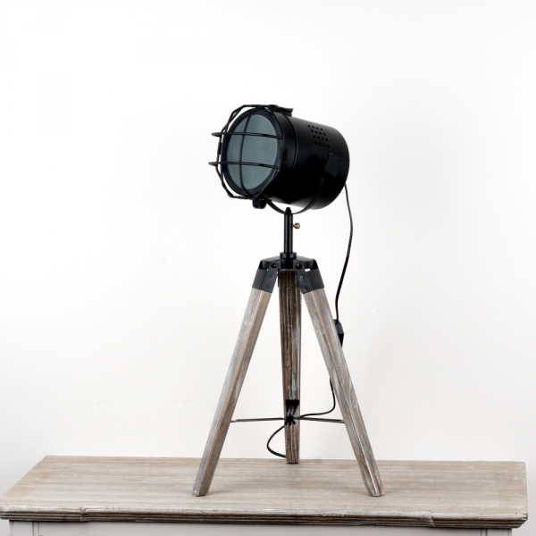 Industriální stolní lampa reflektor 42cm