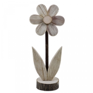 Jarní dekorace dřevěná květina 22cm